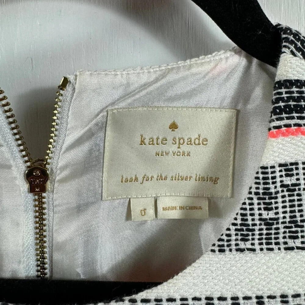 Kate Spade Womens NWT Flights of Fancy Ribbon Jacquard Lined A-Line Dress